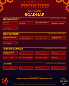 Lightyear Frontier Roadmap